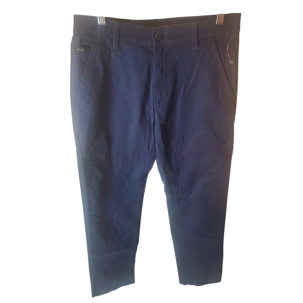 Tahari Navy Blue Essex Slim Flit Pants, 30x30, NWT